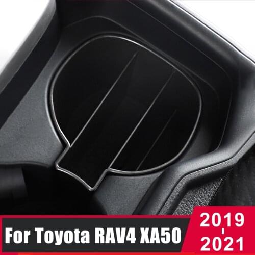 For Toyota RAV4 RAV 4 2019 2020 2021 XA50 Center Console Cup Holder Storage Box Cup mat Card Phone Car Modification Accessories
