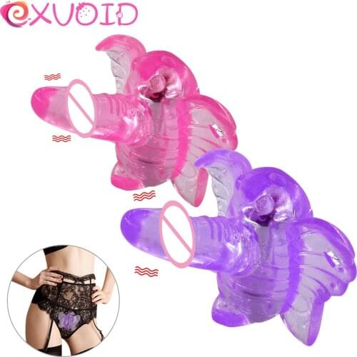 EXVOID Sex Toys for Women Strong Vibration G-spot Massager Wearable Dildo Vibrators Sucker Vibrator Clitoris Stimulate Silicone