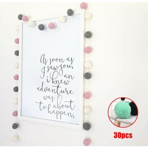 IMBABY Hanging Balls String Home Decoration Wool Colorful Felt Balls String Ornament Baby Bed Bumpers Kids Room Party Decoration