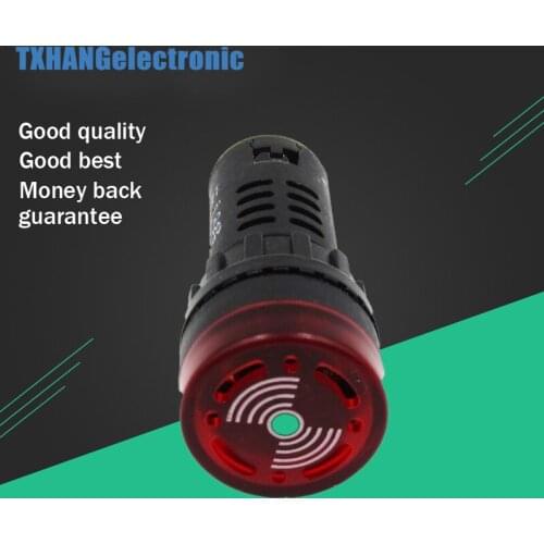 AD16-22SM AC 12V 22mm Flash Light Red LED Active Buzzer Beep Indicator diy electronics