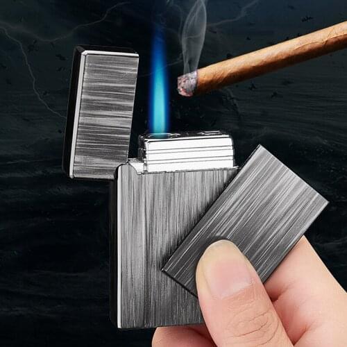 Creative Windproof Torch Ping Bright Sound Lighter Jet Metal Turbo Cigar Pipe Lighter Butane Gas Cigarette Loud Lighter Men Gift