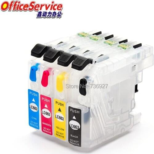 LC663 LC665 LC669 Refillable Ink Cartridge For Brother MFC-J2320 MFC-J2720 inkjet printer