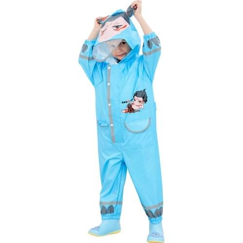 2020 Hot Selling Kids Raincoat Overall Lovely and Colorful Carton Rain Coat for Children Eco-friendly High Reflective Raincooat