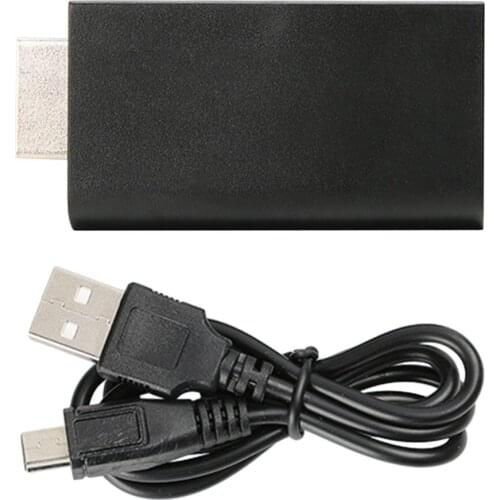 Mini for PS2 to HDMI-compatible-compatible Video Converter Adapter with 3.5mm Audio Output for HDTV PC Support Plug And Play