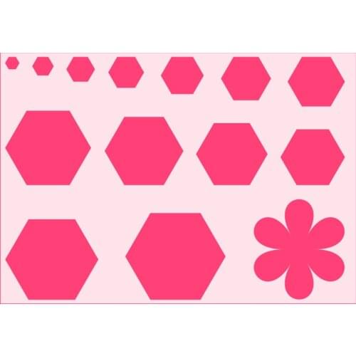 Polygon Layering Stencils Spray stencil DIY Scrapbook photo album Decorative Embossing DIY Card Crafts