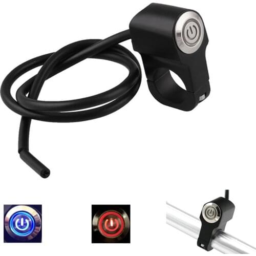 Motorcycle Switches Handlebar Mount Switch Headlight Hazard Brake Light Power ON-OFF 7/8" 22mm With Indicator Light