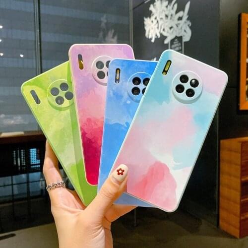 For iPhone 12 Case Soft TPU Silicone Back WaterColor Cover For iPhone 12 11 Pro Max XR X S Max 12 Mini 7 8 6 Plus SE 2020 Case