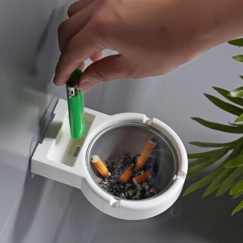 Wall Mount Cigaret Smoke Ashtray Ash Cylinder Holder Portable For Office Home Leisure fashion Simple practical Convenience