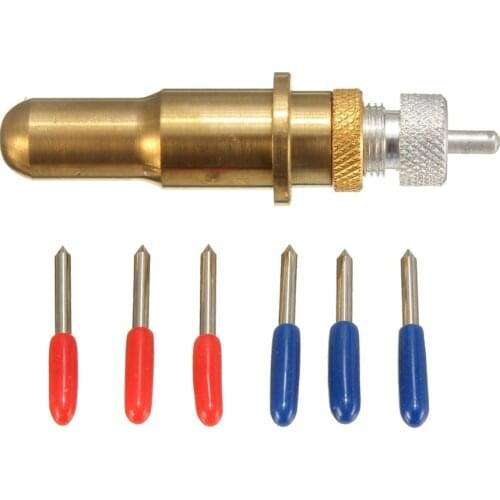 New high-quality Roland plotter blade holder 1 20x1.5mm + 6 45 degrees 60 degree blade vinyl cutting