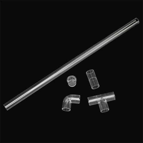 Transparent Acrylic Connector Tee Straight Elbow Coupling Adapte Fish Tank Aquarium Glass Pipe Garden Irrigation Pipe Connectors