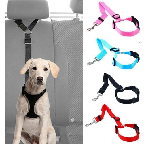 Adjustable Car Vehicle Pet Dog Seat Safety Belt Harness Lead Leash Restraint