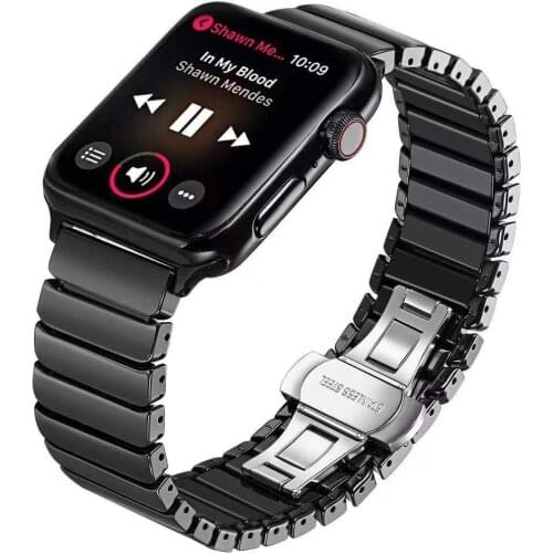 Ceramic Strap Compatible with Apple watch 6 5 4 3 2 1 SE comfortable replacement bracelet strap for iwatch 44mm 42mm 40mm 38mm