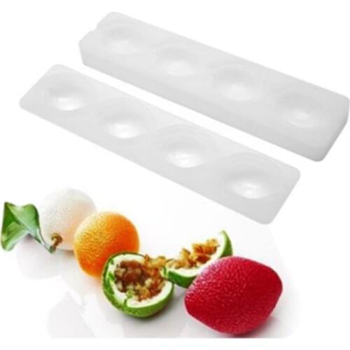 4 Cavity Lemon Silicone Mold 3D Fruit Cake Mold French Fruit Mousse Mould Cake Decorating Tools Cake Tools