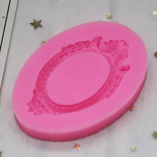Silicone molded chocolate molded lace molded cake decorated mirror photo frame 106