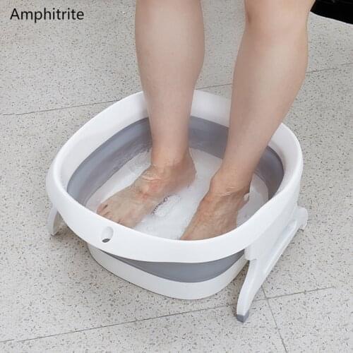 Foldable Foot Tub Immersion Plastic Bucket Foot Bath Portable Sauna Folding Bathtub Bathroom Supplies