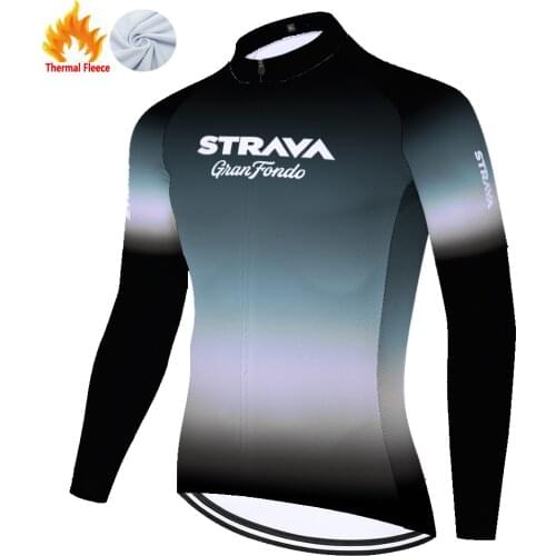 STRAVA maillot ciclismo invierno ​Winter Thermal Fleece camisa ciclismo manga longa ​long sleeve ​chaqueta ciclismo hombre