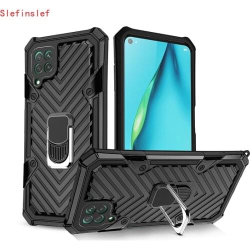 Heavy Duty Protection Case For Huawei P40 lite P Smart 2021 Y6P Y7P Y5P 2020 Armor Shockproof Ring Holder Hard Back Phone Cover