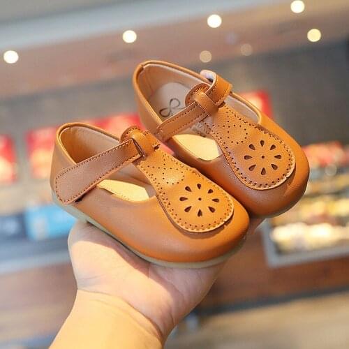 Spring Kids Shoes Solid Color Baby Girl Shoes Cut-Outs Soft Bottom Princess Shoes Casual Boys Sneakers SMG168