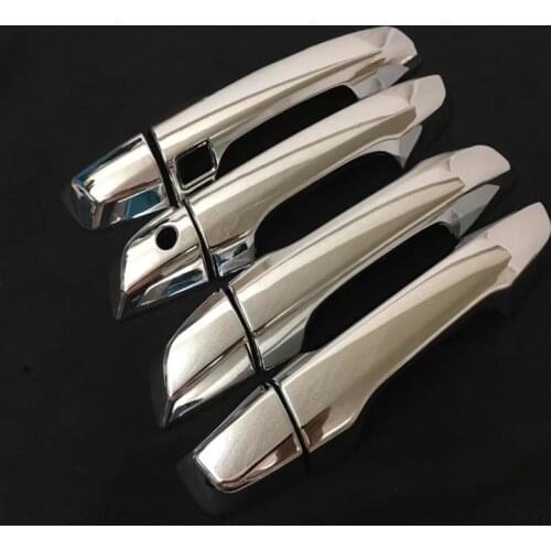 High Quality car styling cover sticks frame panel lamp trim ABS chrome door handle moulding 8pcs for Honda CRV CR-V 2017 2018