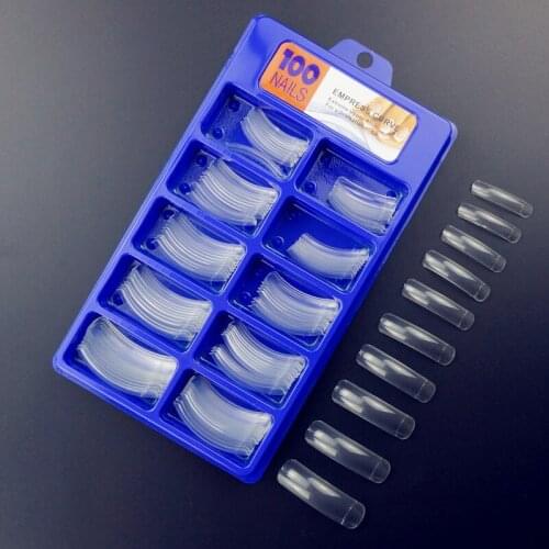 3 Colors (Clear/White.Natural ) False Tip Faux Nails 100pcs/box Ultra-long Half-Cover Nail Tip False Fake Salon Artificial False