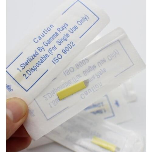 50pcs 21 Flex Needles Shading Blades 0.2mm Diameter Microblading Semi Permanent Makeup Eyebrow Tattoo Microblading Needle