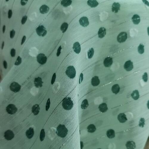 Metallic Dot Shimmer Chiffon Swissdot Shiny Dress Fabric Glittery Soft DIY Qualified Dress Material