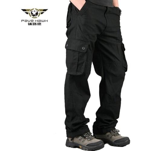Mens Cargo Pants Male Combat Military Tactical Pant Casual Men Pant Baggy Regular Cotton Long Trousers with Multi Pockets 29-44