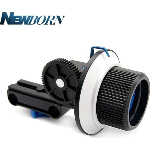 Quick Release Clamp F1 DSLR Follow Focus FF with Adjustable Gear Ring Belt for 15mm Rod Rig