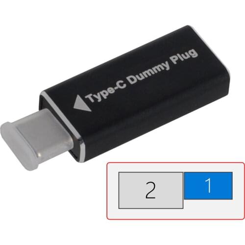 CY Virtual Display Adapter USB-C Type-C DDC EDID Dummy Plug Headless Ghost Display Emulator 1920x1080p@60Hz