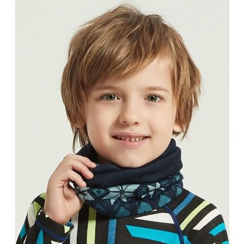 100% Merino wool thermal kids tube scarf Headbands boys girls outdoor ring neckerchief collar muffler
