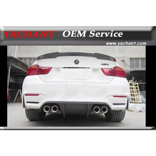 Car-Styling FRP Fiber Glass Car Rear Bumper Diffuser Fit For 2014-2016 F80 M3 F82 F83 M4 LB LP LW Style Rear Diffuser