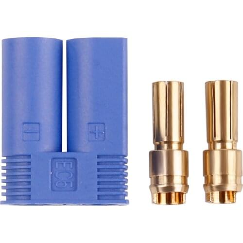 EC5 5mm Male-Female Type Battery Connector Golden Battery Connector Bullet Plug Resistance 40A EC5 solderable
