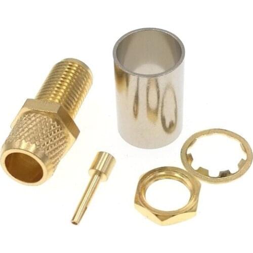 SMA Female Plug Crimp For RG5 RG6 LMR300 5D-FB RF Connector