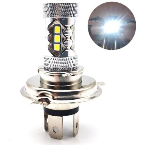 H4 Motorcycle LED Headlight High Low Beam White 6000K Front Light Bulb Lamp