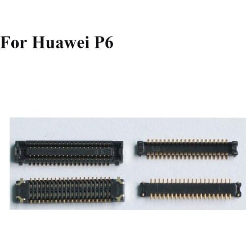 2pcs FPC connector For Huawei P6 P 6 LCD display screen on motherboard mainboard For Huawei P6 P 6