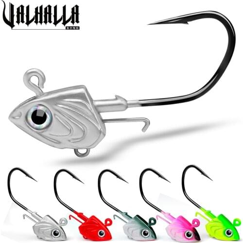 VALHALLA 40pcs/lot Fishing Hooks 30g 35g 45g High Carbon Steel Artificial Ned Fishhooks Jig Head Hook For Soft Worm Bait Pesca