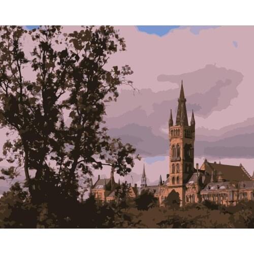 MaHuaf-j180 Saint Peterburg Moscow castle painting by numbers art canvas painting for living room