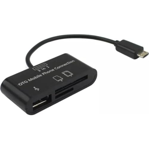 Micro Usb Card SD Reader Adapter Cable SD& Micro SD TF Connection Smart Memory Card Reader for Micro Usb Port