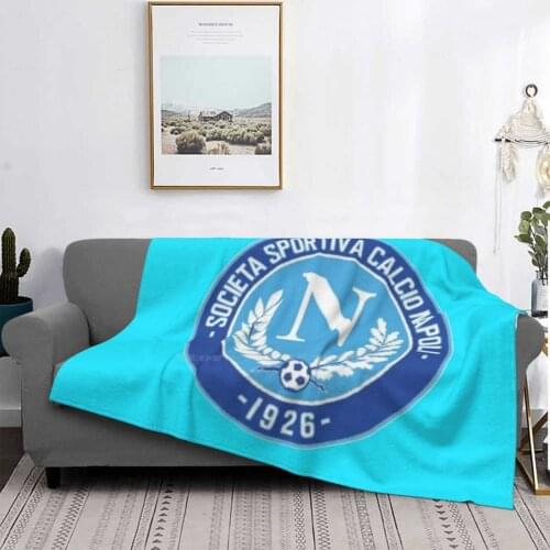 Napoli Air Conditioning Blanket Fashion Soft Blanket Diego Maradona Napoli Logo