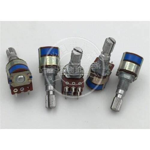 Original new 100% import 128 Type double band switch potentiometer B10K handle long 20MM plum blossom shaft