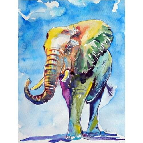 Full Square Rhinestones Diamond Painting Elephants Wall Decor,Handmade Diamond Mosaic,Round Diamond Embroidery Cross Stitch