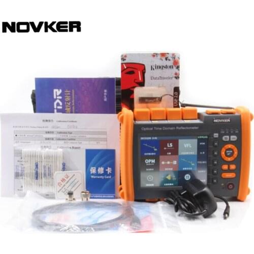 Touch Screen 60KM Handy Fiber Optic OTDR Tester 1310 1550nm 22 20dB Built in VFL Optical Power Meter Light Source TM290