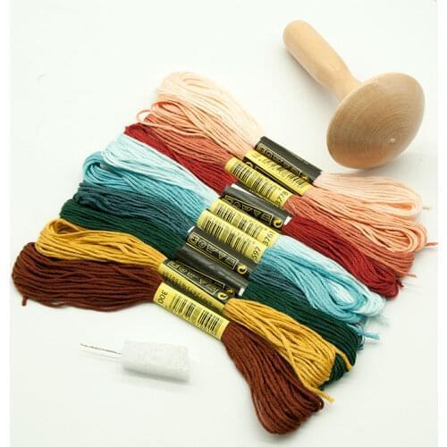Darning Supplies Kit Wood Darning Mushroom Darning Needle Sewing Thread Darning Egg for Adults & Kids DIY, Handicraft Sewing
