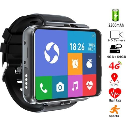 64GB ROM 4GB RAM Smart Watches 2.88'' Big Screen 2300mAh SIM Card GPS 1300W Camera Men Sports 4G Smartwatch For IOS Apple Watch