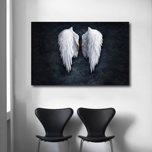 Modern Pictures Angle Wings Feather Canvas Painting On The Wall Pictures For Living Room Posters and Prints Drop Shipping
