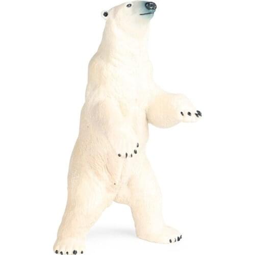 Standing Polar Bear Animal Figure Collectible Toys Wild Animal Action Figures Kids Plastic Cement Toys