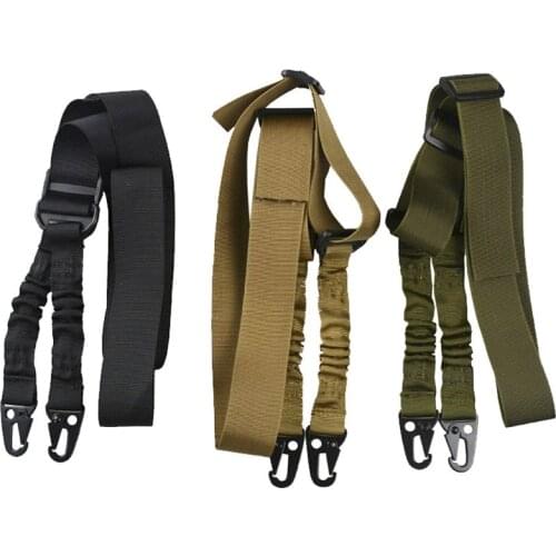 Heavy Duty Sling Shoulder Strap Multi-function Adjustable Two Point Tactical Rifle Strap Outdoor Airsoft Mount Bungee System Kit