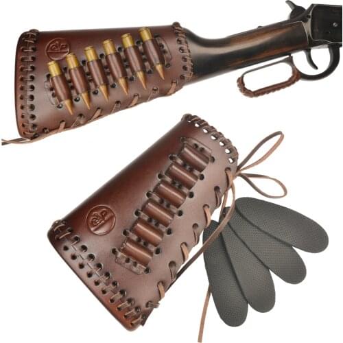 Tactical Hunting Gun Cheek Rest Raiser Kit Leather Rifle Gun Buttstock Shoulder Pad Adjustable Gun Accessories for Shooting