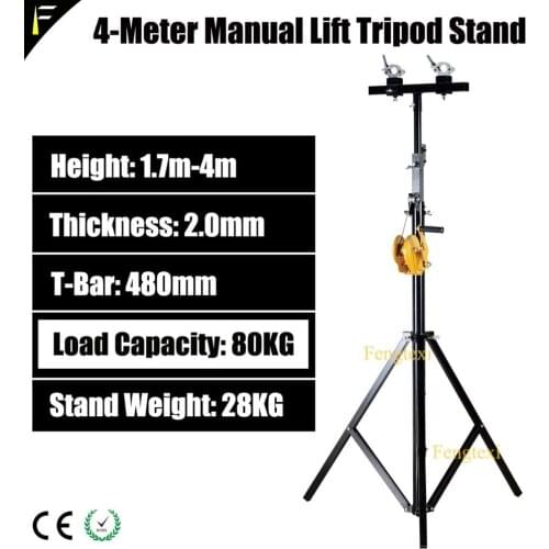 4 Meter Heavy LED Par Light Bracket Hand Cranked Tripod Stand Truss Stage Beam Light Stand Wedding Performance Apparatus