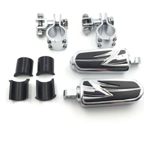 Aftermarket motorcycle parts 1" Highway Flame Foot Pegs Clamps For Honda GoldWing GL1800 GL1500 GL1100 GL1200 Suzuki Yamaha